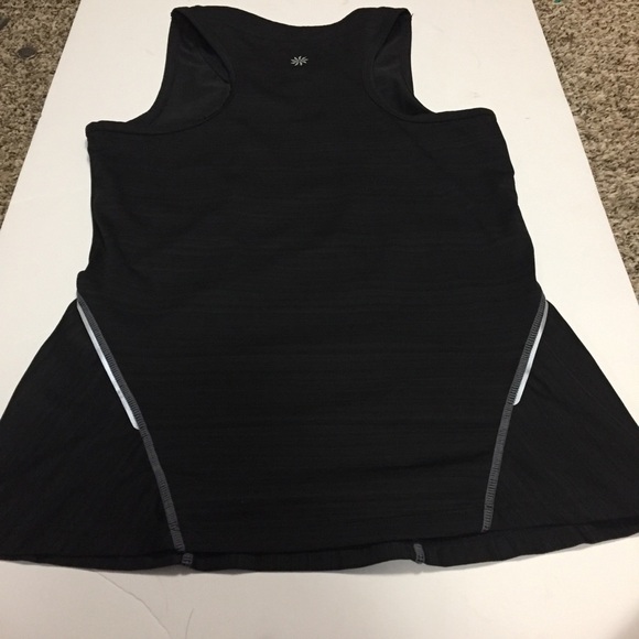 Athleta Run On Black Silver Reflective Tank Top - Picture 8 of 13